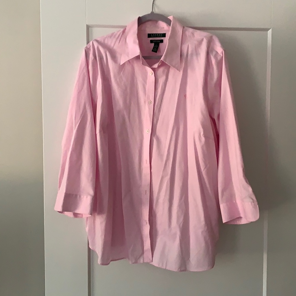 Pink Ralph Lauren button down Blouse